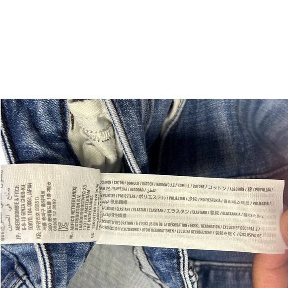 Abercrombie & Fitch Jeans Size 4/27 Short Blue Harper Low Rise Ankle Frayed Hem - Picture 8 of 11